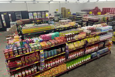 a grocery store with a variety of drinks and beverages