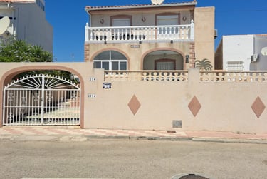 Original villa facade before renovation, La Marina, Costa Blanca