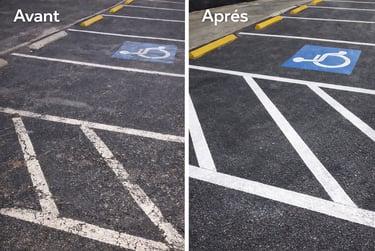 rénovation marquage parking exterieur