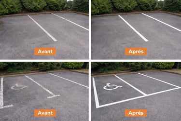 renovation lignes parking