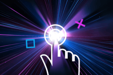 a finger pressing a button on a computer screen
