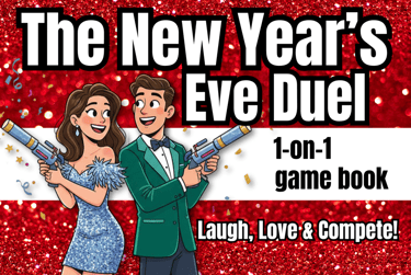a couple of people holding guns and a new year's eve eve duel game