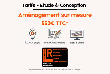 tarif étude projet dressing sur mesure Besançon franche comté