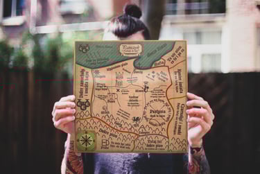 Man holding Paniczyk vinyl album sleeve