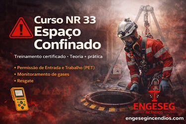 Treinamento NR 33 em Sorocaba-SP com equipe em orientação prática para trabalho em espaço confinado