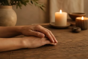 Calm spiritual atmosphere representing a psychic reading with Psychic Kev online psychic medium Lond