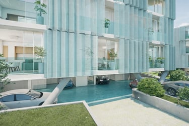 Moderna stambena novogradnja u Zadru - Render Zgrade 1 s prostranim terasama