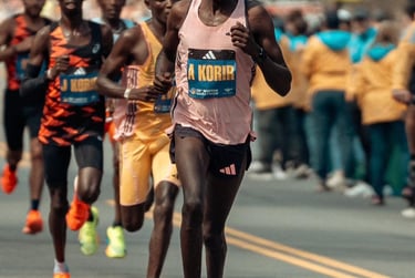 Albert Korir at Boston Marathon 