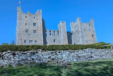 a view of Bolton castle in the Yorkshire Dales