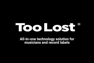 Too Lost music distribution logo for independent musicians and record labels.