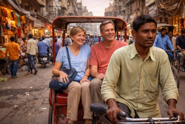 Rickshaw ride through Chandni Chowk
