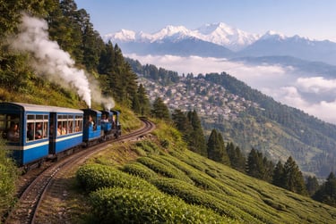 View from Darjeeling Toy Train