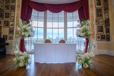 Ceremony room set-up at The Trafalgar Tavern Greenwich