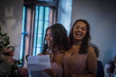 bridesmaids giving a speech
