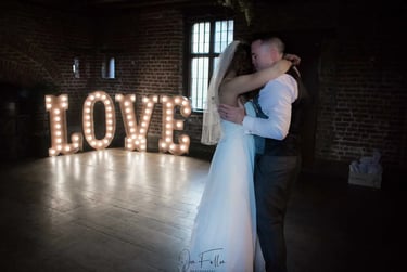 newly-weds having their first dance at Tudor Barn Eltham