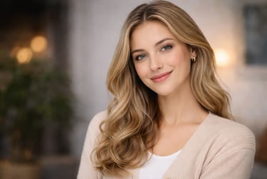Vrouw student reviewing Spanish lessons
