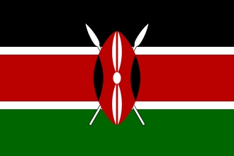 The national flag of Kenya