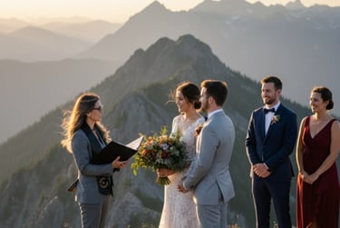 beautiful outdoor mountain wedding 
