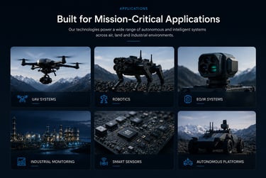 Mission-critical applications for UAV, robotics, smart sensors and autonomous platforms.