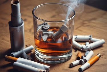 Addictive behaviors and behavioral addictions often include alcohol and cigarettes/vaping.