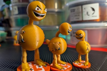 Examples of Emu models designed and made in house