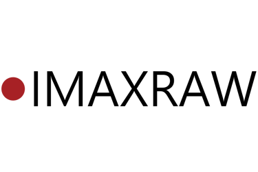 Logotipo de IMAXRAW Fotografía con isotipo de círculo rojo para sitio web.