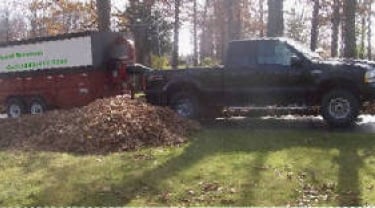 T&L Lawn Care LLC Leaf Removal Project in Action