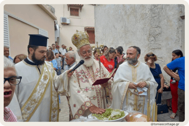 The divine liturgy and blessing of grapes in Alagni village in Crete