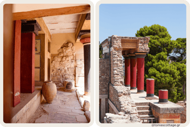 Knossos Palace in Heraklion, Greece, just 15 km from Tonia's Cottage
