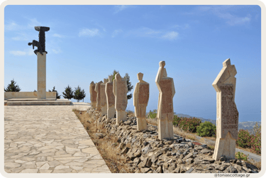Massacre memorial at the Museum of the Viannos Massacres, Crete