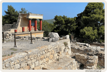 Knossos Palace in Heraklion, Crete, showcasing ancient Minoan history and architecture