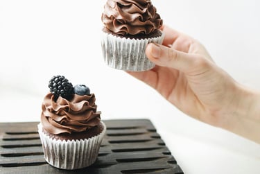 chocolate cupcakes with chocolate frosting