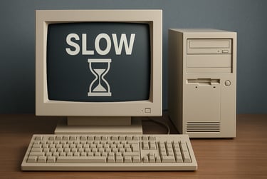 A picture of a slow pc