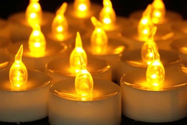 numerous LED candles
