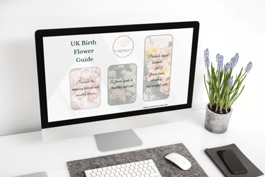 UK birth flower floral downloadable guide