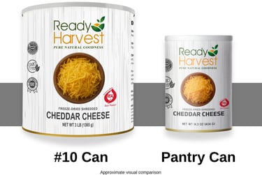 Ready Harvest #10 Can vs Pantry Can Visual Comparison