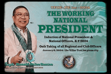TFOE -PE, INC., NATIONAL PRESIDENT EAGLE RONALD DELOS SANTOS EY 2024