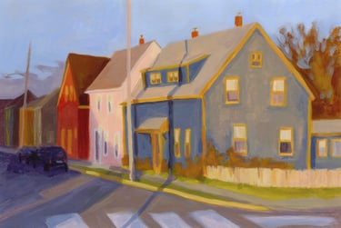 Corner House - Painting by Michelle Darwin