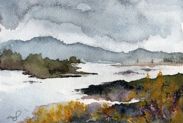 Splash of Ochre – Painting by Katy Maria Shimp