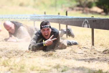 Kahn from Sweetaz Crew during the Spartan Race from Redlandbay, Redlands - party hire by SweetAz Co.