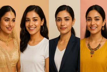 Different Look with different attires-Festive, Casual, Formal/Corporate and Ethnic