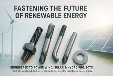 High-performance bolts installed on wind turbine structure