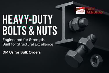 Heavy-duty hex, square, and socket head bolts used in structural applications in UAE