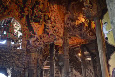 The Sanctuary of Truth Inside all carved out of wood