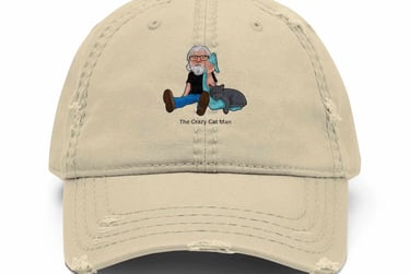 dad hat with Crazy Cat Man logo