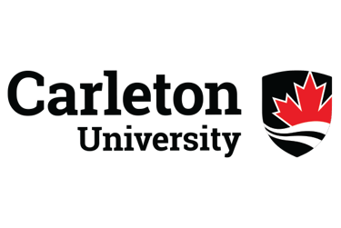 Carleton University logo featuring the university name and a shield with a red maple leaf.