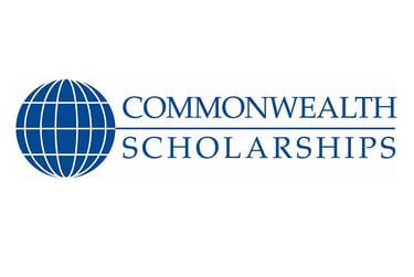 Commonwealth Scholarships logo with a globe design symbolizing global education
