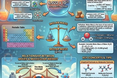 Moles and Molar Mass Cheat sheet