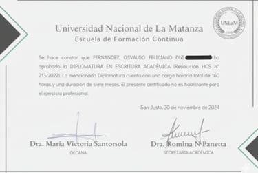 Diplomatura en Escritura Académica. Universidad de La Matanza UNLaM