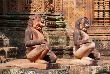 Detalles en Banteay Srei